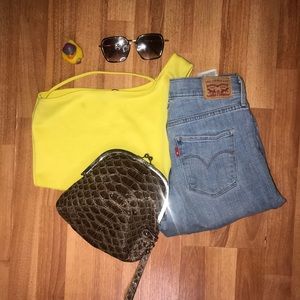 Pretty Little Things Yellow Size 6 Crop Top